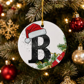 Persoonlijke Kerstmonogramversiering Keramisch Ornament