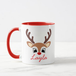 Persoonlijke Kerstmug met Rendier   Schattig Vakan Mok