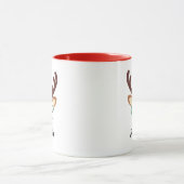 Persoonlijke Kerstmug met Rendier | Schattige Kers Mok (Midden)