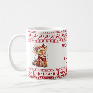 Persoonlijke Kerstmug met Rendieren Koffiemok