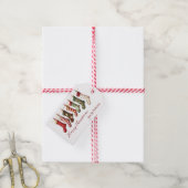 Persoonlijke Kerstmutsen Cadeaulabel (Met Touw)
