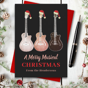 Persoonlijke Kerstmuziek Gitaar Feestdagenkaart