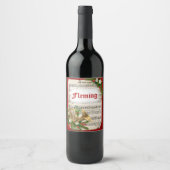 Persoonlijke kerstmuziek wijn etiket (Voorkant)