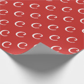 Persoonlijke kerstnaam Initiaal Cadeaupapier (Hoek)