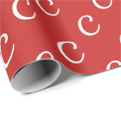 Persoonlijke kerstnaam Initiaal Cadeaupapier (Rol Hoek)