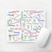 Persoonlijke Kerstnaam Muismat (Met muis)