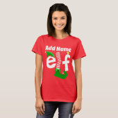 Persoonlijke kerstnaam t-shirt (Voorkant volledig)