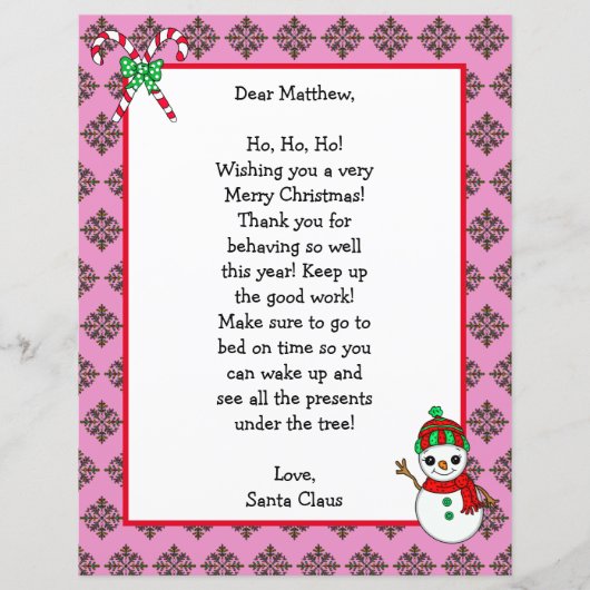 Persoonlijke kerstnaambrief van de Kerstman (Voorkant)