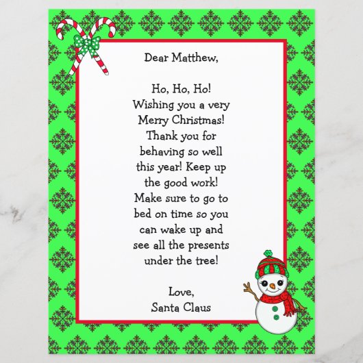 Persoonlijke kerstnaambrief van de Kerstman (Voorkant)