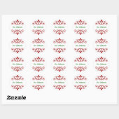 Persoonlijke kerstnaamstickers ronde sticker (Vel)
