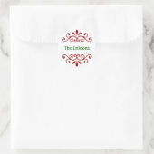Persoonlijke kerstnaamstickers ronde sticker (Tas)
