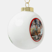 Persoonlijke kerstornamenten voor honden Keramisch Keramische Bal Ornament (Links)