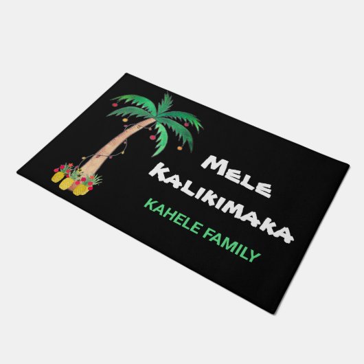 Persoonlijke kerstpalmboom van Mele Kalikimaka Deurmat (Schuin)