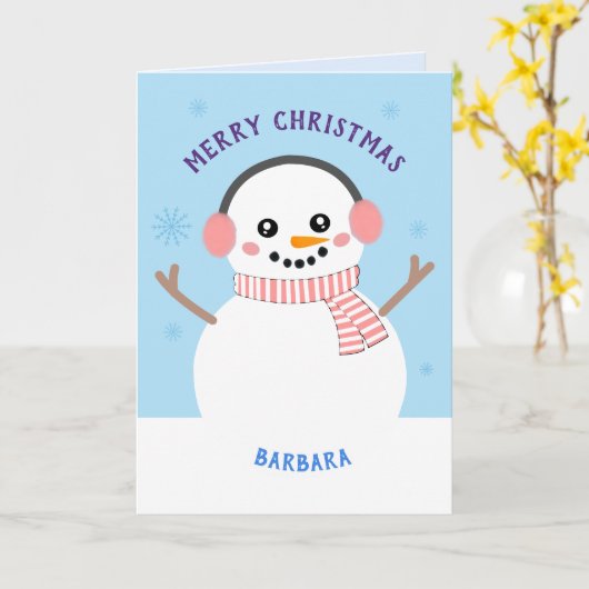 Persoonlijke kerstpas kaart (Gele Bloem)