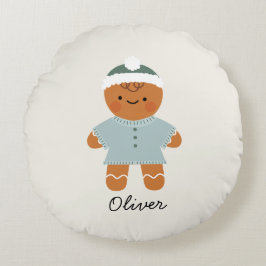 Persoonlijke kerstpiloot voor ontbijtkoek rond kussen