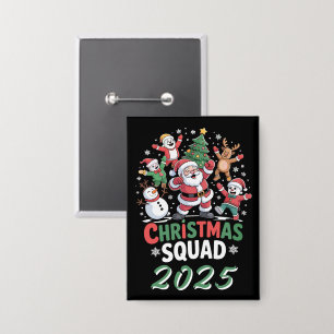 Persoonlijke Kerstploeg 2025 Kerstman Familie Button