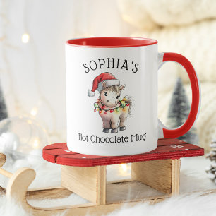 Persoonlijke Kerstpony Warme Chocolademelk Kindere Mok