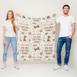 Persoonlijke kerstpootafdruk van Fur Baby Fleece Deken