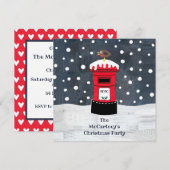 Persoonlijke kerstpostbus en Robin Uitnodiging (Voorkant / Achterkant)