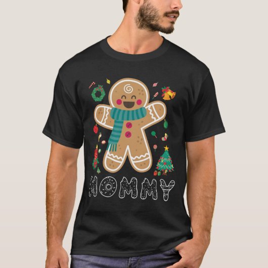 Persoonlijke kerstpyjama uit de ontbijtfamilie t-shirt (Voorkant)