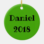 Persoonlijke kerstrendierfeestdag in Penguin Keramisch Ornament (Achterkant)