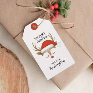 Persoonlijke kerstrenrendiercadeauLabels Cadeaulabel