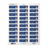 Persoonlijke kerstretourlabels met pinguïn etiket (Full Sheet)