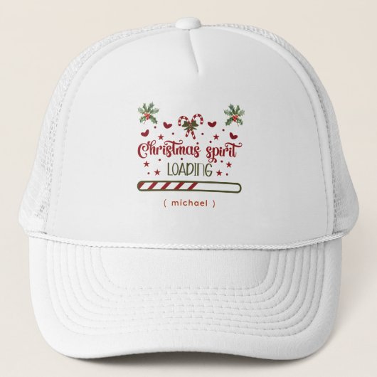 Persoonlijke Kerstsfeer Laden Trucker Pet (Voorkant)