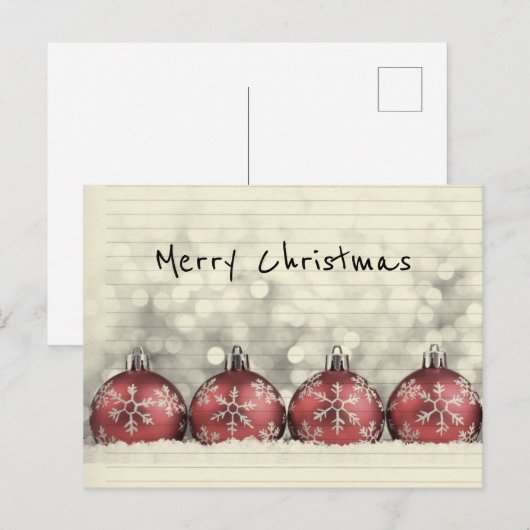 Persoonlijke kerstsierboeken briefkaart (Voorkant / Achterkant)