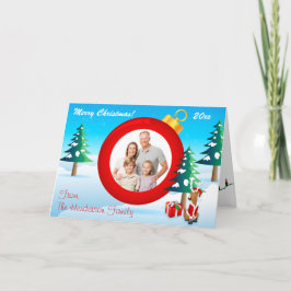 Persoonlijke kerstsierfoto-kaart 3 feestdagen kaart