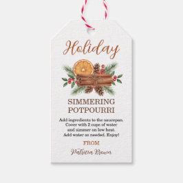 Persoonlijke Kerstsimmermengeling Potpourri Cadeaulabel