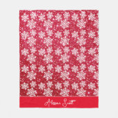 Persoonlijke kerstsnowflake fleece deken (Voorkant)
