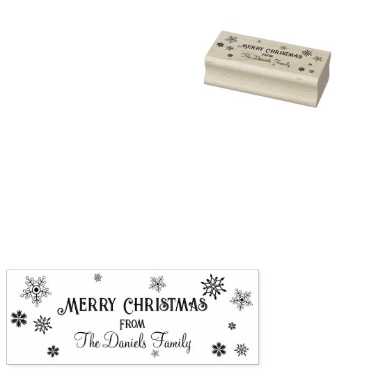 Persoonlijke kerstsnowflake rubberstempel (Gestempeld)