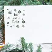 Persoonlijke kerstsnowflake rubberstempel