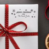 Persoonlijke kerstsnowflake rubberstempel