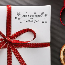 Persoonlijke kerstsnowflake rubberstempel