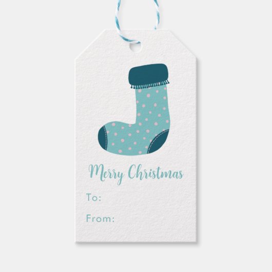 Persoonlijke kerstsok cadeaulabel (Voorkant)
