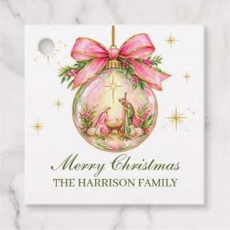Persoonlijke Kerststal Kerstcadeautags Bedankjes Labels