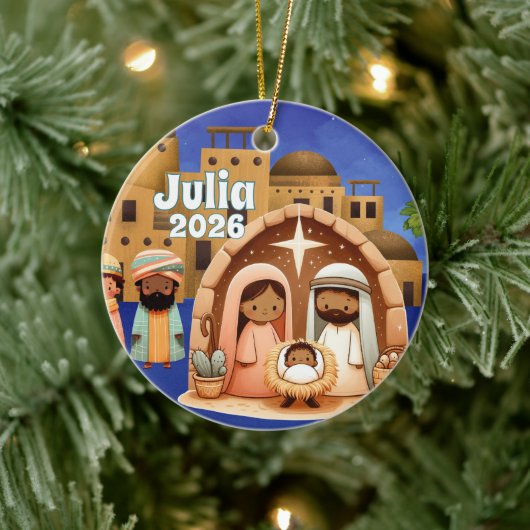 Persoonlijke Kerststalornament Keramisch Ornament (Boom)