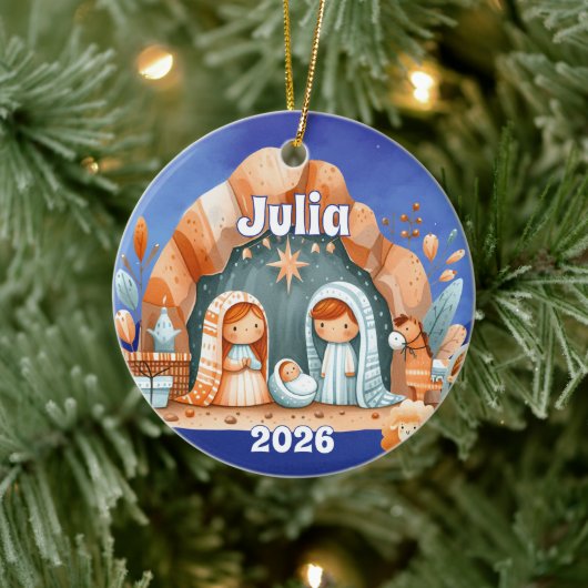 Persoonlijke Kerststalornament Keramisch Ornament (Boom)
