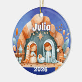 Persoonlijke Kerststalornament Keramisch Ornament (Links)