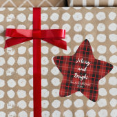 Persoonlijke Kerststickers rode ster Sticker