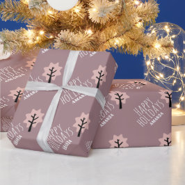 Persoonlijke Kerststolp Kerstvakantie Cadeaupapier