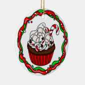 Persoonlijke kersttaart keramisch ornament (Rechts)