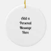 Persoonlijke kersttaart keramisch ornament (Achterkant)