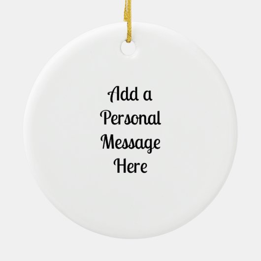 Persoonlijke kersttaart keramisch ornament (Achterkant)