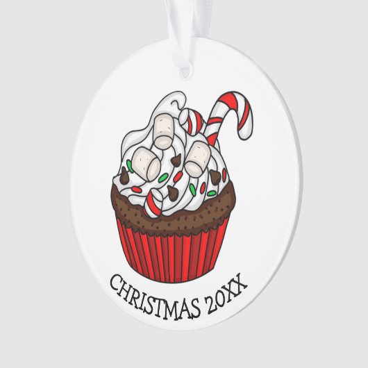 Persoonlijke kersttaart ornament (voorkant)