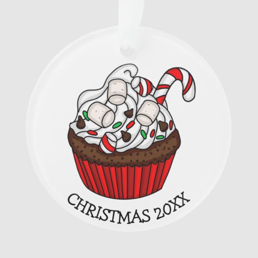 Persoonlijke kersttaart ornament (voorkant)