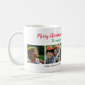 Persoonlijke kersttante 5 Foto Collage Koffiemok (Links)