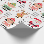 Persoonlijke kersttekens cadeaupapier (Hoek)